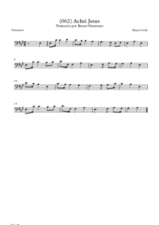 Harpa Cristã (062) Achei Jesus score for Cello