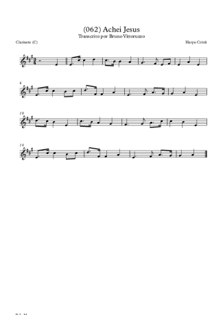 Harpa Cristã (062) Achei Jesus score for Clarinet (C)