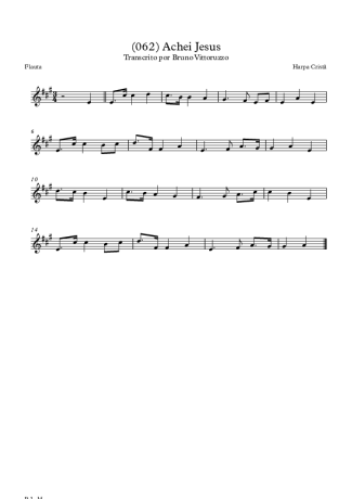 Harpa Cristã (062) Achei Jesus score for Flute