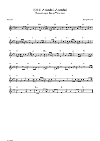Harpa Cristã (063) Acordai Acordai score for Keyboard