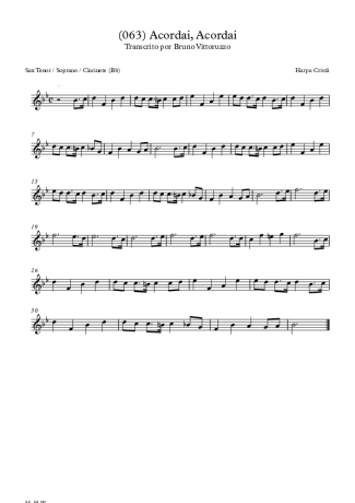 Harpa Cristã  score for Tenor Saxophone Soprano (Bb)