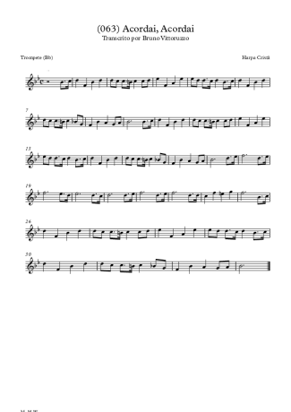 Harpa Cristã (063) Acordai Acordai score for Trumpet