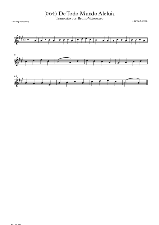 Harpa Cristã (064) De Todo O Mundo Aleluia score for Trumpet