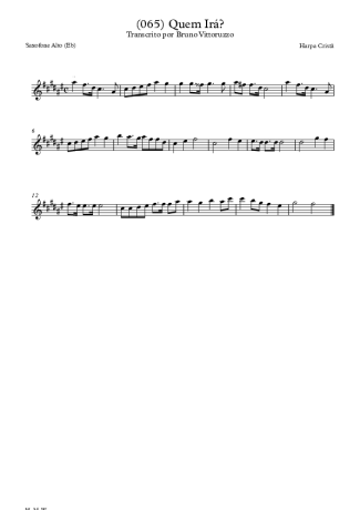 Harpa Cristã (065) Quem Irá score for Alto Saxophone