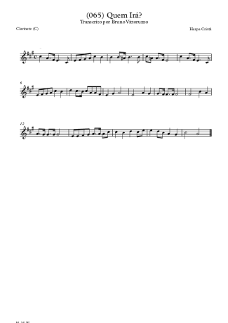 Harpa Cristã (065) Quem Irá score for Clarinet (C)