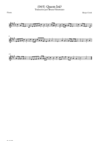Harpa Cristã (065) Quem Irá score for Flute