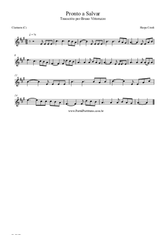 Harpa Cristã (066) Pronto A Salvar score for Clarinet (C)