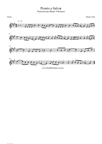 Harpa Cristã (066) Pronto A Salvar score for Flute