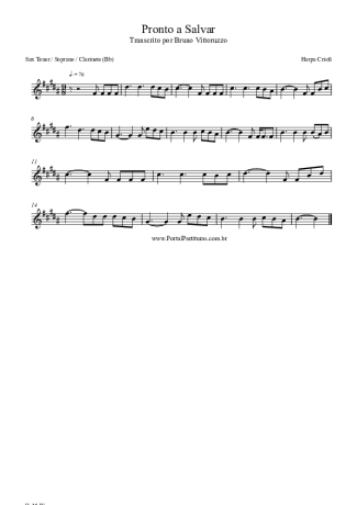 Harpa Cristã (066) Pronto A Salvar score for Tenor Saxophone Soprano (Bb)