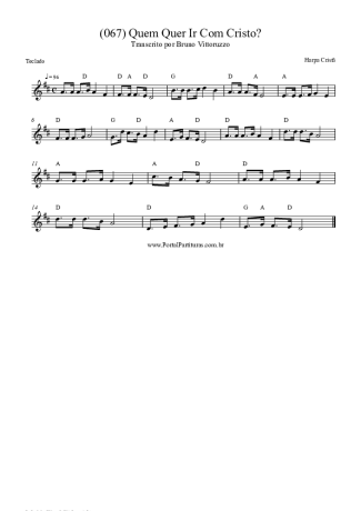 Harpa Cristã (067) Quem Quer Ir Com Cristo score for Keyboard