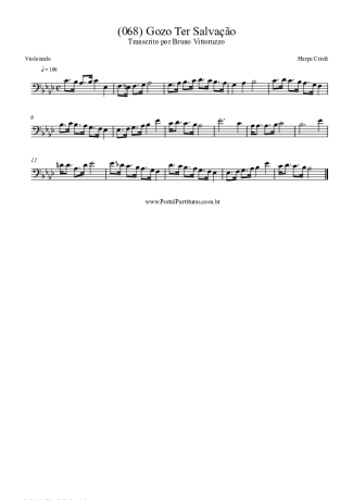 Harpa Cristã  score for Cello