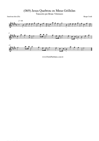 Harpa Cristã (069) Jesus Quebrou Os Meus Grilhões score for Alto Saxophone