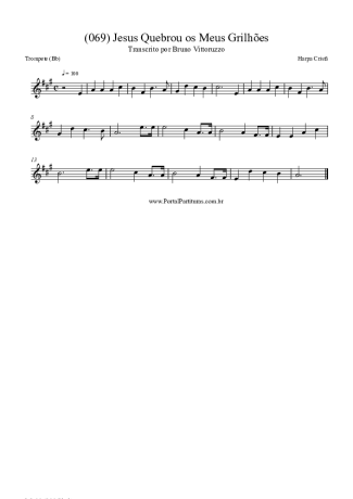 Harpa Cristã (069) Jesus Quebrou Os Meus Grilhões score for Trumpet