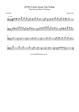 Harpa Cristã (070) Cristo Jesus Vai Voltar score for Cello