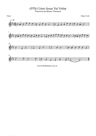 Harpa Cristã (070) Cristo Jesus Vai Voltar score for Flute