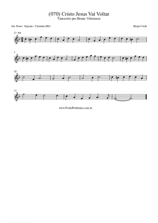 Harpa Cristã  score for Tenor Saxophone Soprano (Bb)