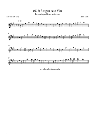 Harpa Cristã (072) Rasgou-se O Véu score for Alto Saxophone