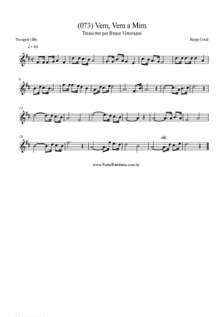Harpa Cristã (073) Vem Vem A Mim score for Trumpet
