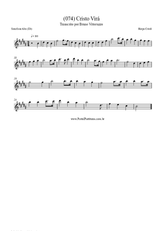 Harpa Cristã (074) Cristo Virá score for Alto Saxophone