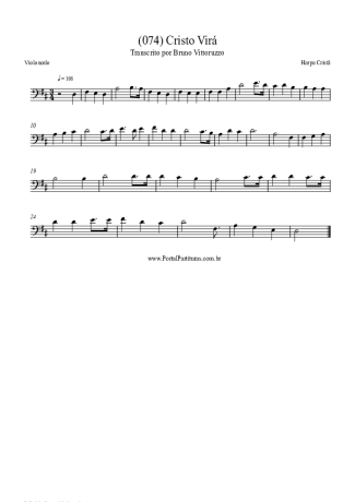 Harpa Cristã (074) Cristo Virá score for Cello
