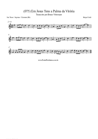 Harpa Cristã (075) Em Jesus Tens A Palma Da Vitória score for Clarinet (Bb)