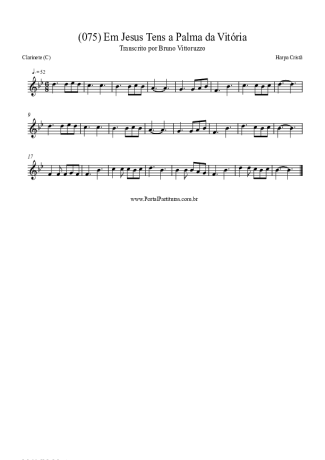 Harpa Cristã (075) Em Jesus Tens A Palma Da Vitória score for Clarinet (C)