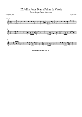 Harpa Cristã (075) Em Jesus Tens A Palma Da Vitória score for Trumpet