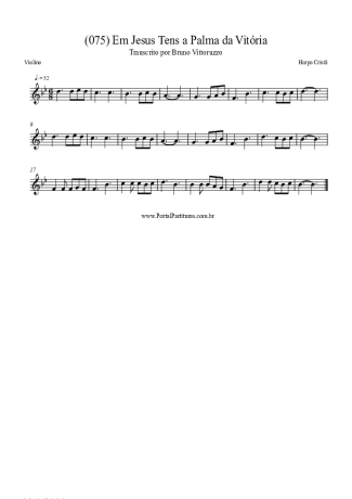 Harpa Cristã (075) Em Jesus Tens A Palma Da Vitória score for Violin
