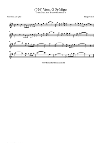 Harpa Cristã  score for Alto Saxophone