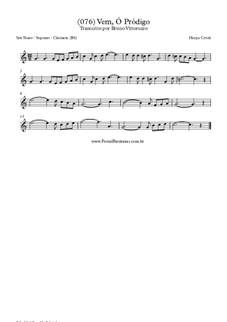 Harpa Cristã  score for Tenor Saxophone Soprano (Bb)