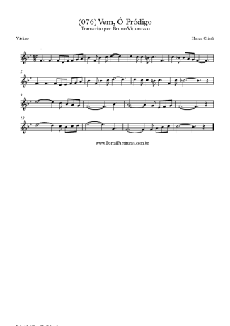 Harpa Cristã  score for Violin