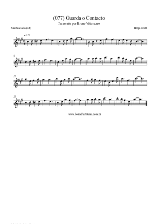 Harpa Cristã (077) Guarda O Contacto score for Alto Saxophone