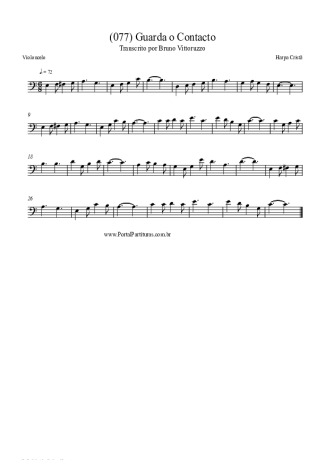 Harpa Cristã (077) Guarda O Contacto score for Cello