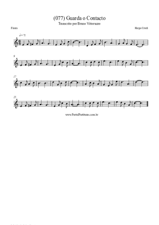 Harpa Cristã (077) Guarda O Contacto score for Flute