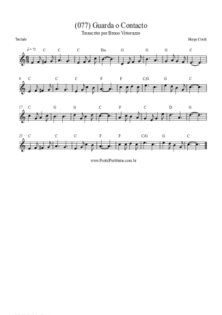 Harpa Cristã (077) Guarda O Contacto score for Keyboard
