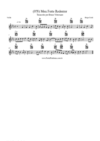 Harpa Cristã (078) Meu Forte Redentor score for Acoustic Guitar