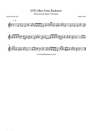 Harpa Cristã (078) Meu Forte Redentor score for Alto Saxophone