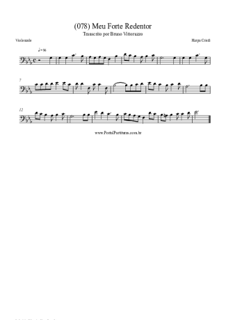 Harpa Cristã (078) Meu Forte Redentor score for Cello