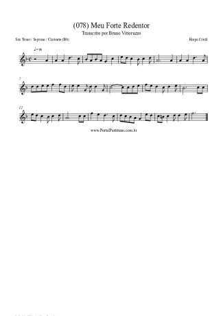 Harpa Cristã (078) Meu Forte Redentor score for Clarinet (Bb)