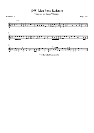 Harpa Cristã (078) Meu Forte Redentor score for Clarinet (C)