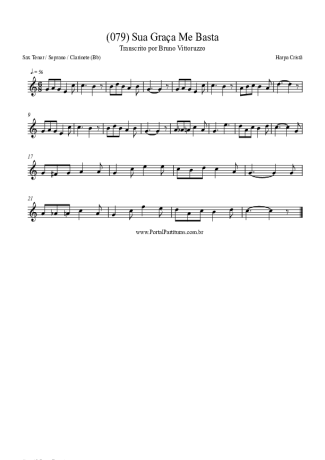 Harpa Cristã (079) Sua Graça Me Basta score for Tenor Saxophone Soprano (Bb)