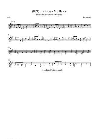 Harpa Cristã (079) Sua Graça Me Basta score for Violin