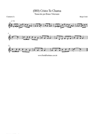 Harpa Cristã (080) Cristo Te Chama score for Clarinet (C)