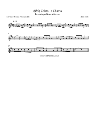 Harpa Cristã (080) Cristo Te Chama score for Tenor Saxophone Soprano (Bb)