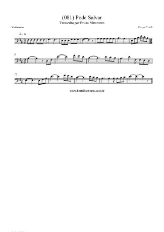 Harpa Cristã (081) Pode Salvar score for Cello