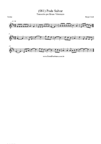 Harpa Cristã (081) Pode Salvar score for Violin
