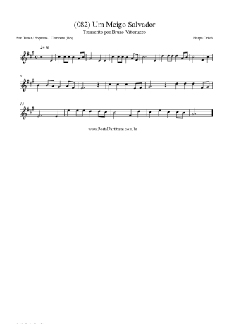 Harpa Cristã (082) Um Meigo Salvador score for Clarinet (Bb)