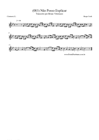 Harpa Cristã (083) Não Posso Explicar score for Clarinet (C)