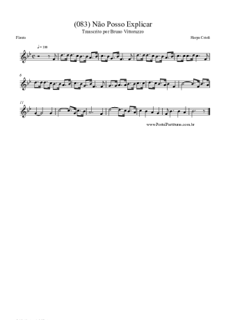 Harpa Cristã (083) Não Posso Explicar score for Flute