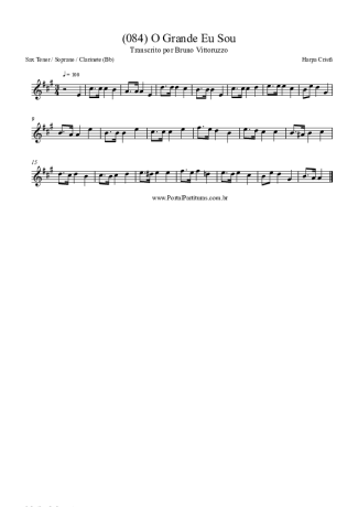Harpa Cristã (084) O Grande Eu Sou score for Clarinet (Bb)